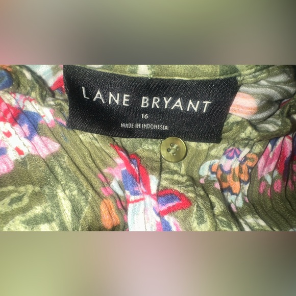 Lane Bryant Ruffle Notch-Neck Textured Tank - Picture 5 of 5